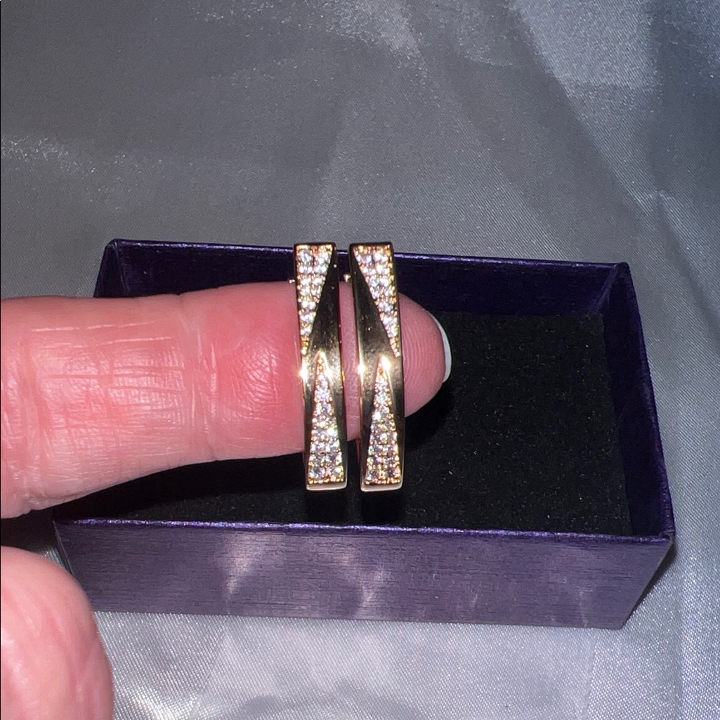 Elegant Gold And Silver Women's Earrings